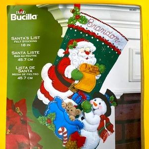 * Bucilla * Santa’s List felt stocking kit